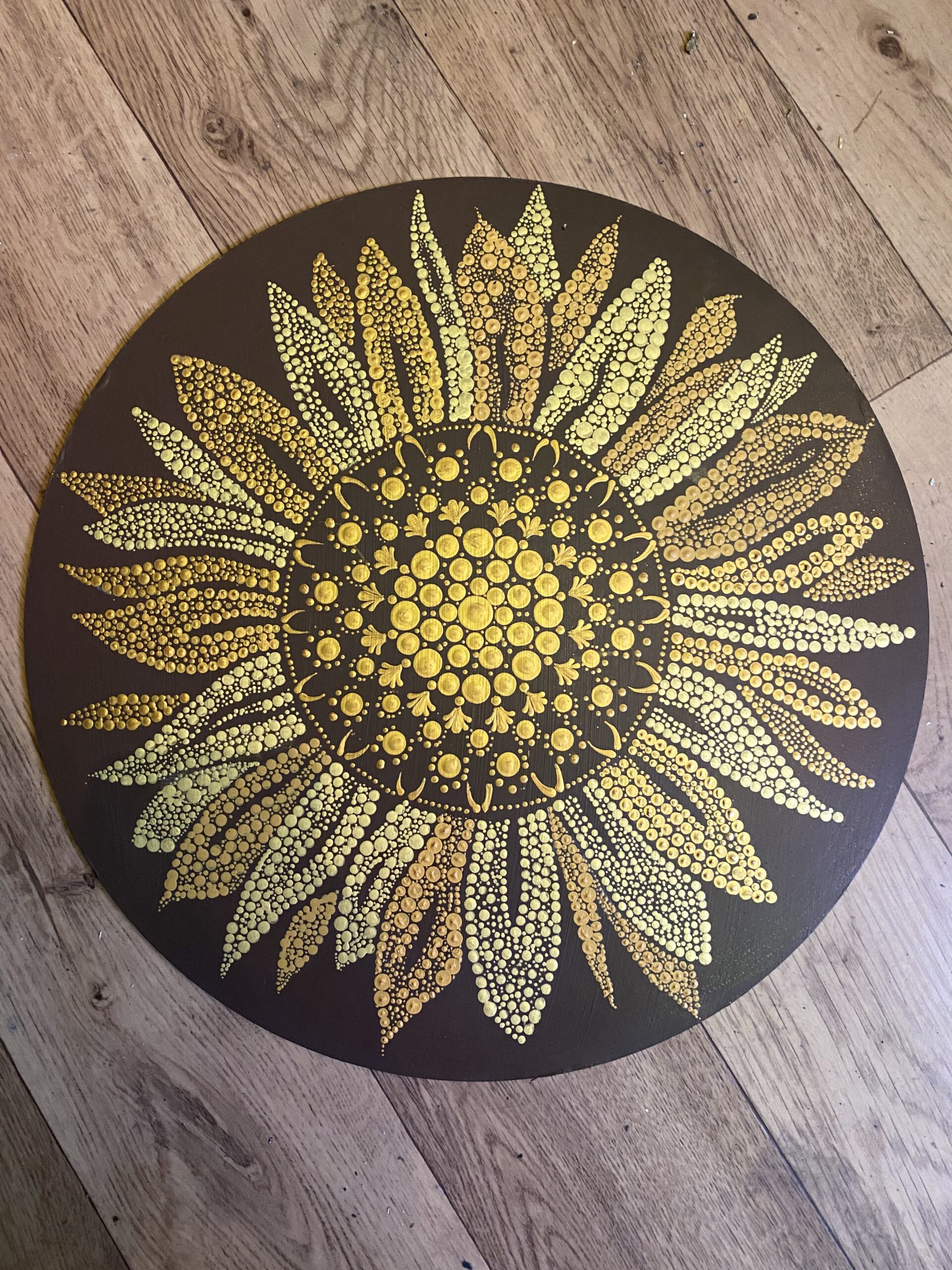 zonnebloem - dotpainting - Carin Hafkamp zonnebloem - dotpainting - Carin Hafkamp